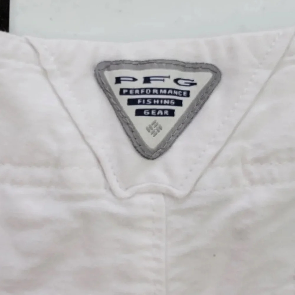 Columbia Women's Sun Protection Shorts Size 10 White with Gray & Yellow … - Picture 11 of 13